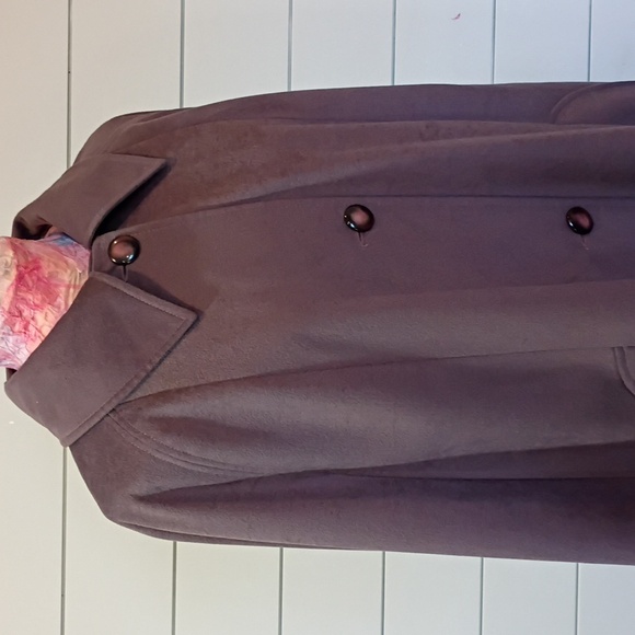 Vintage All Weather Cape Plum 80s Autumn Outerwear - Picture 4 of 6